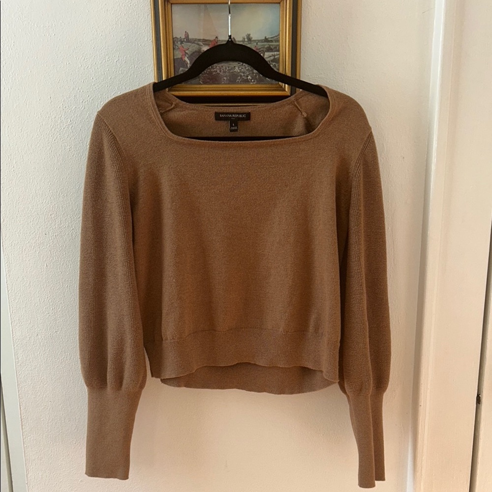 Banana Republic Brown Crew Neck Sweater Classic Knit